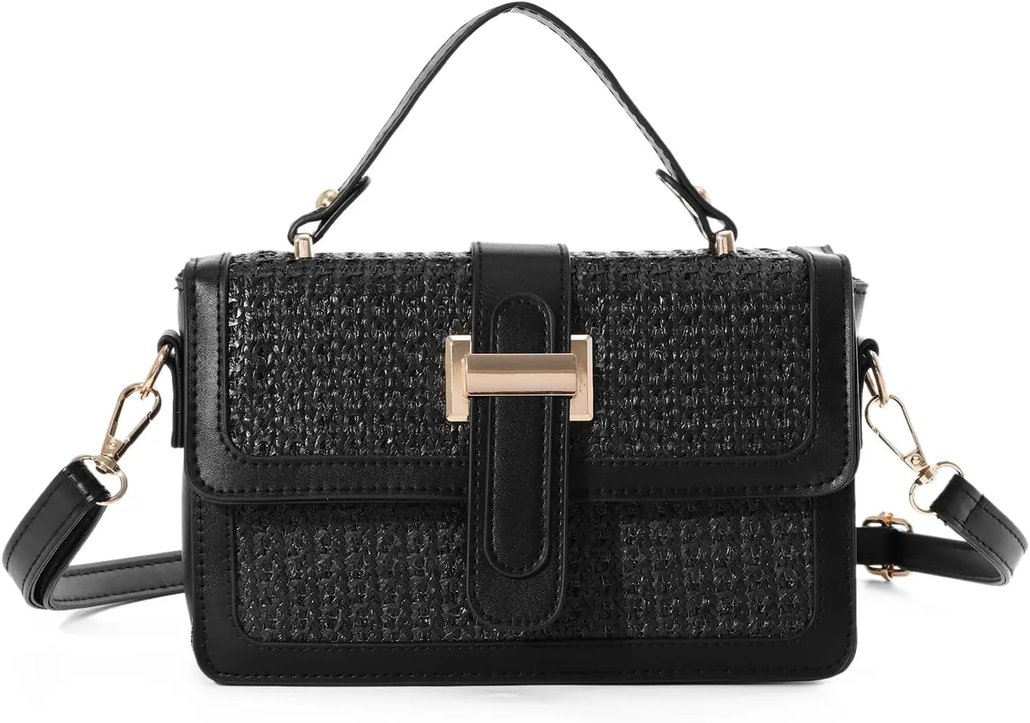 Oweisong Summer Purse for Women 2025 Woven Vacation Handbags Straw Crossbody Bag for Spring Beach