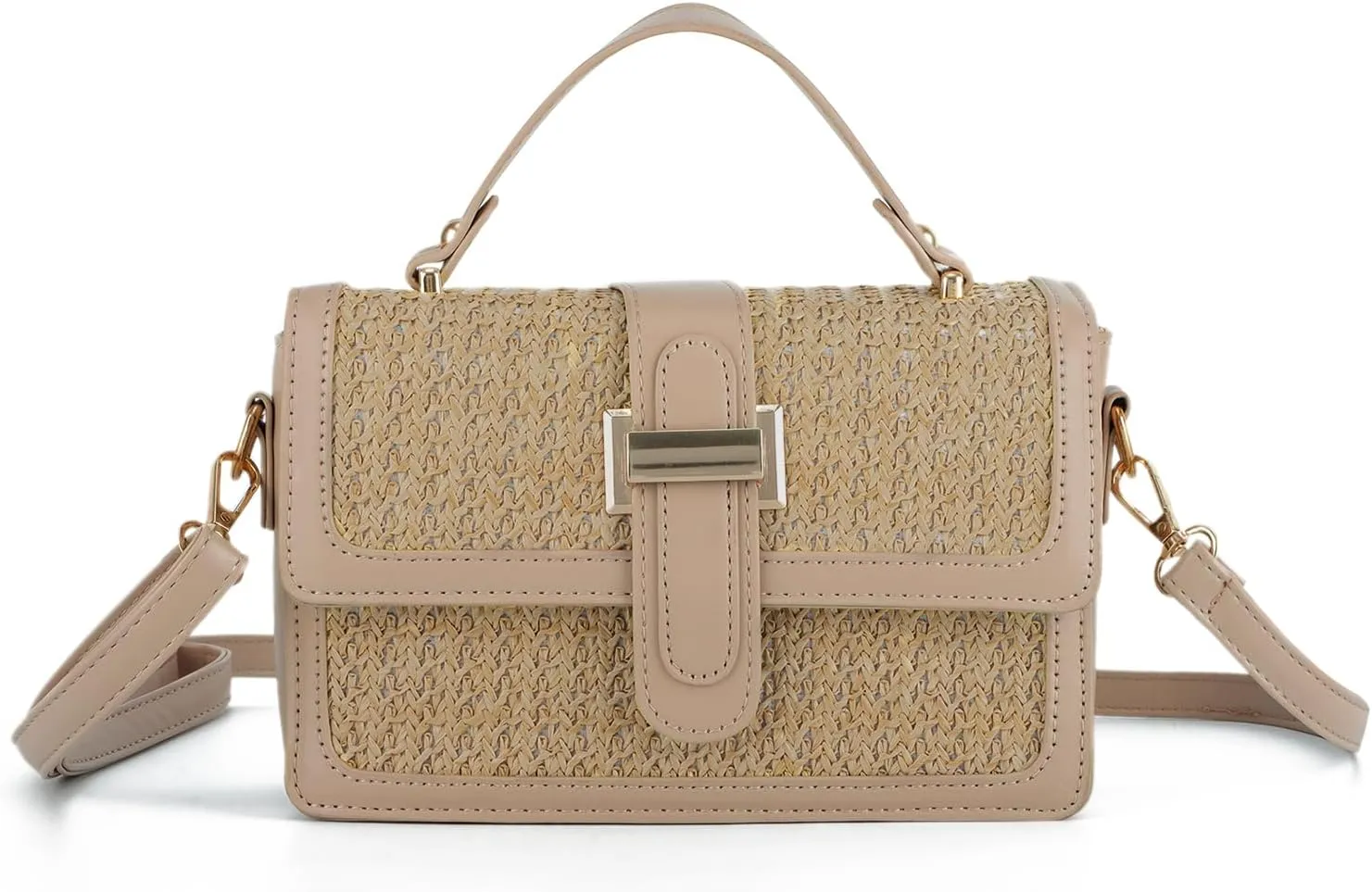 Oweisong Summer Purse for Women 2025 Woven Vacation Handbags Straw Crossbody Bag for Spring Beach