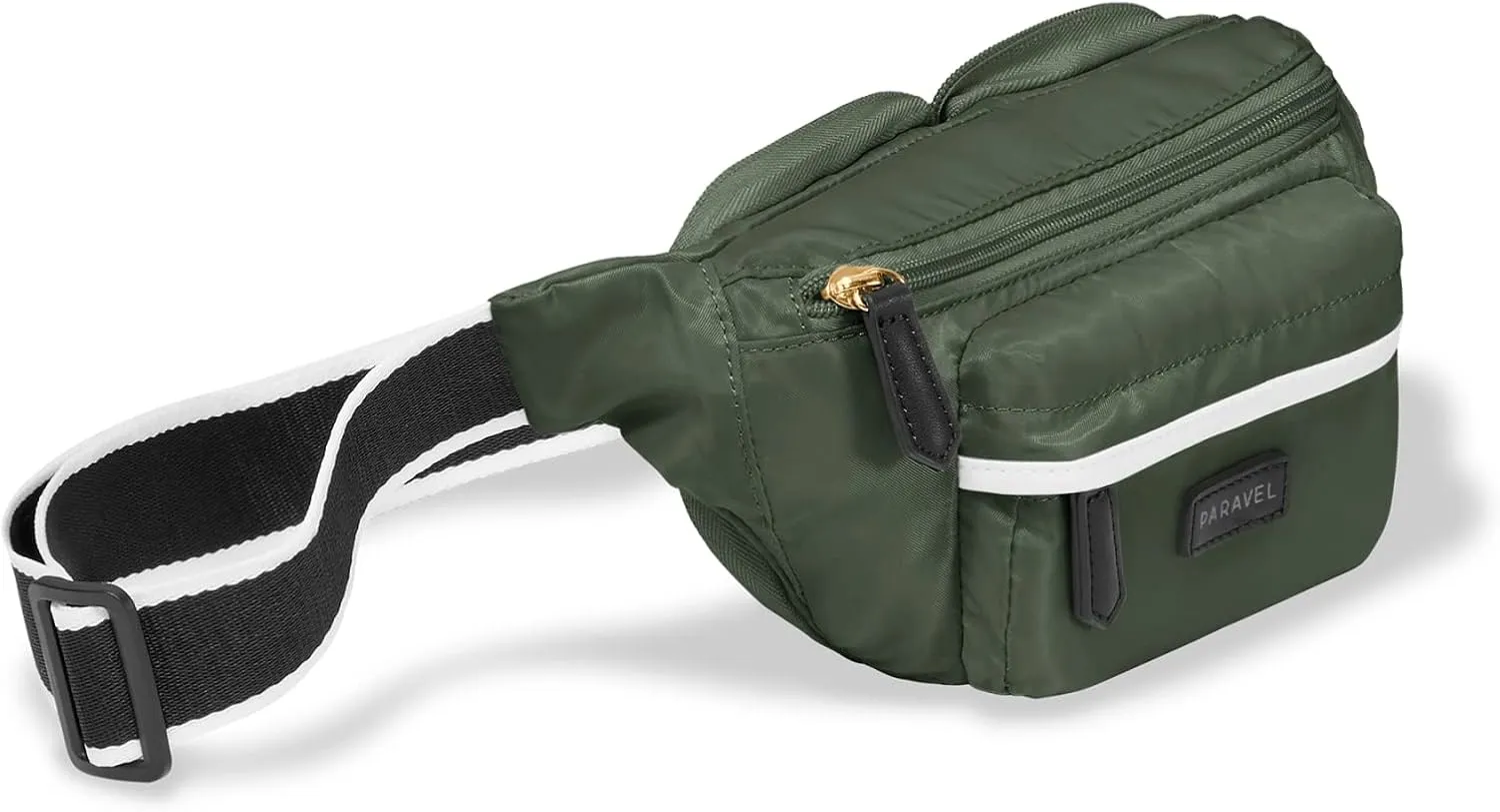 Paravel Fold-Up Belt Bag | Made with Sustainable Recycled Polyester | Belt Bag with Adjustable Straps | Safari Green