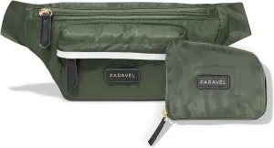 Paravel Fold-Up Belt Bag | Made with Sustainable Recycled Polyester | Belt Bag with Adjustable Straps | Safari Green