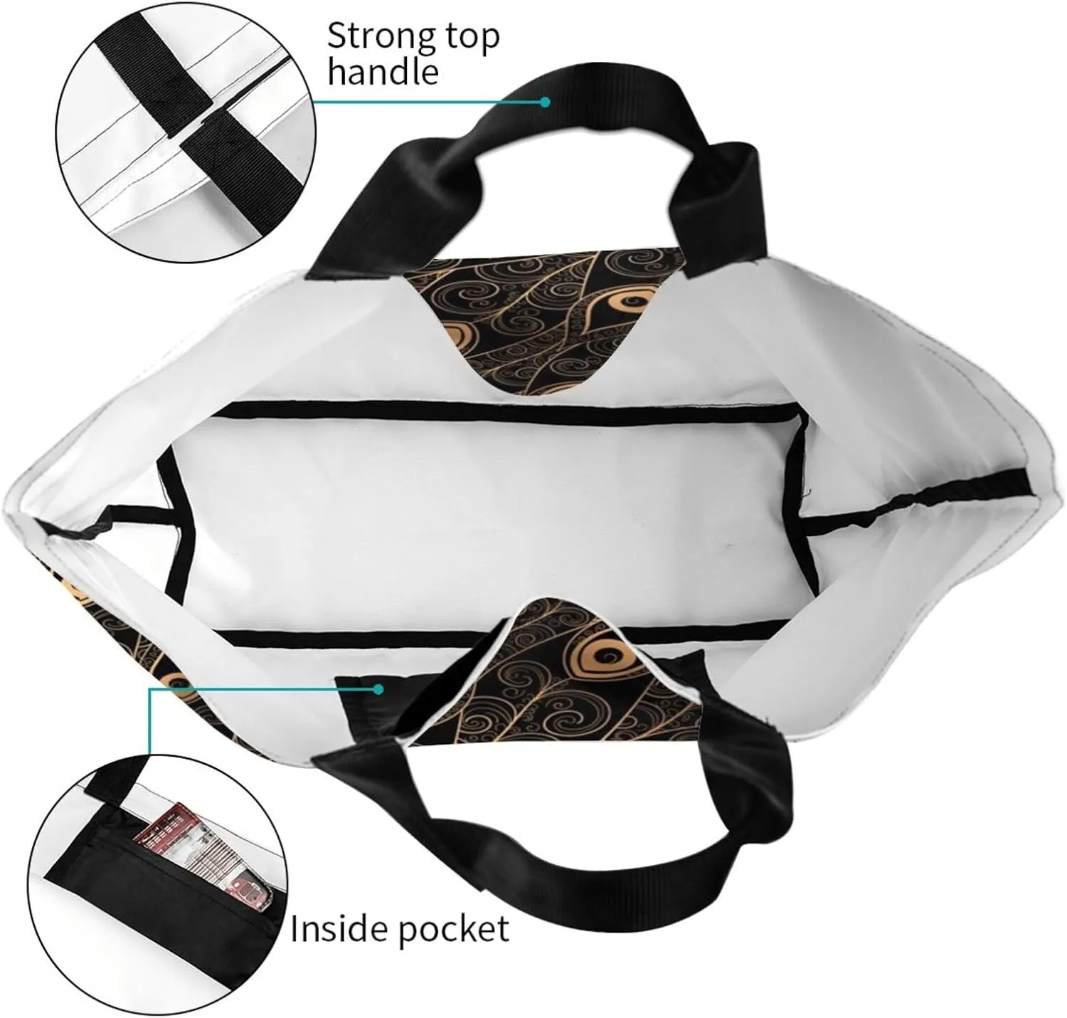 Peacock Canvas Tote Bag Womens Shoulder Bag Handbag Casual Grocery Bags Feather Bag for Outdoor