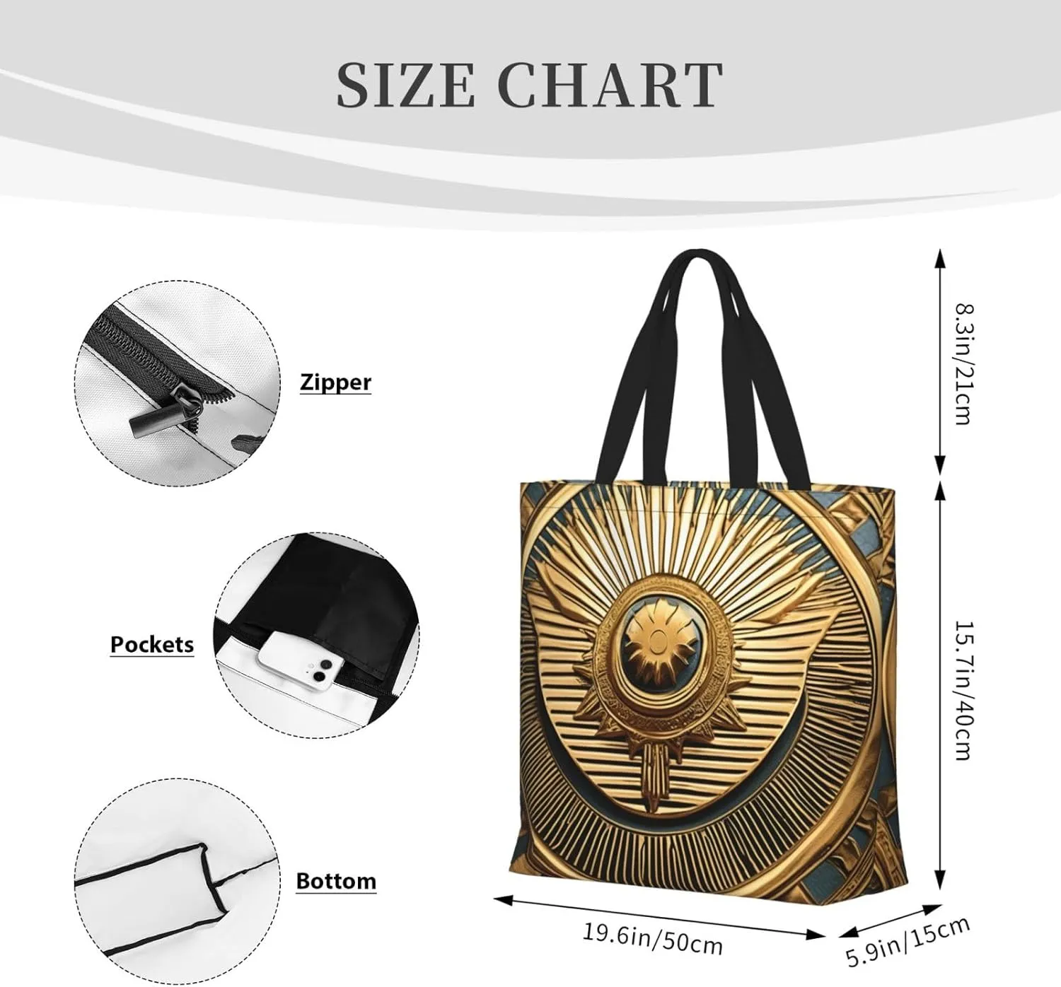 Peacock Feather Print Tote Bag Shoulde Bag Handbag Grocery Bags Reusable For Office Shopping Travel Casual Work Holiday