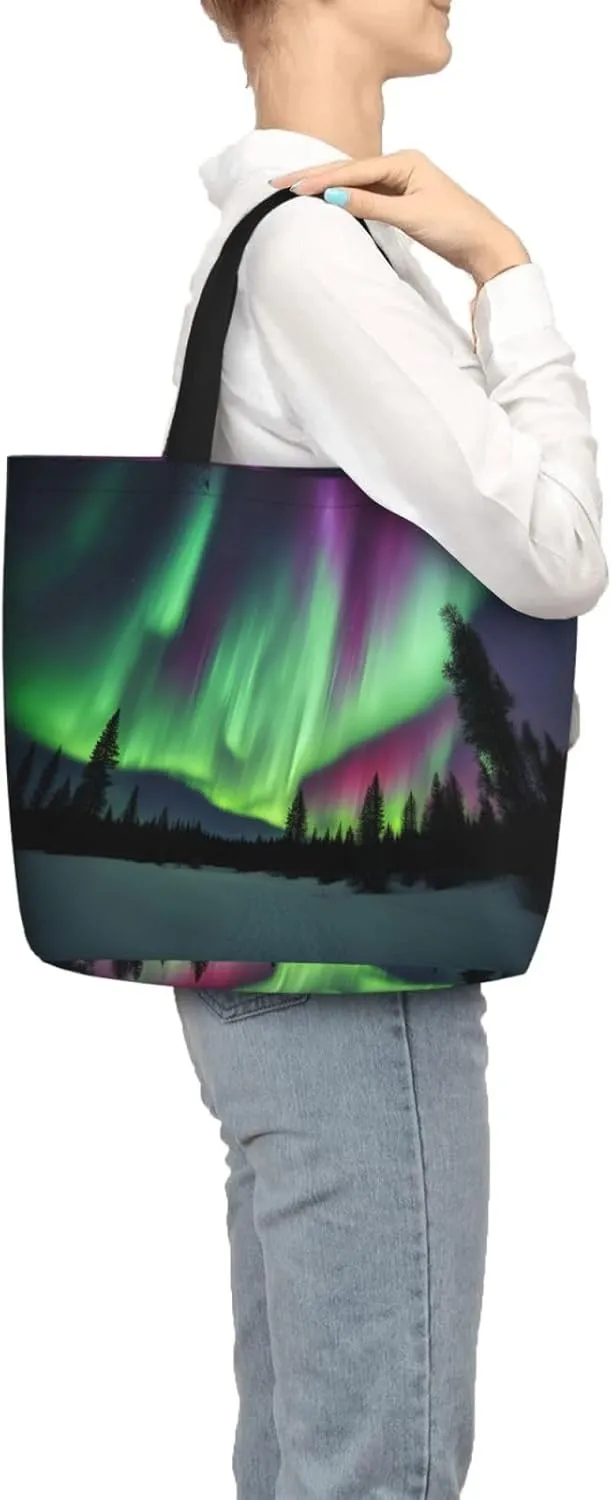 Peacock Feather Print Tote Bag Shoulde Bag Handbag Grocery Bags Reusable For Office Shopping Travel Casual Work Holiday
