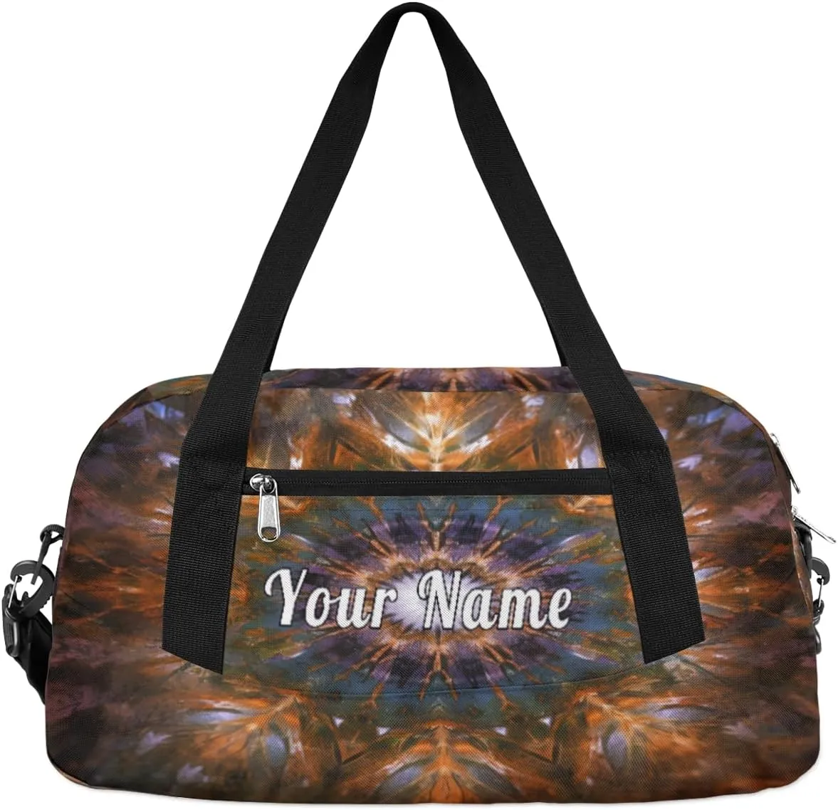 Personalized Kids Duffel Bag Mandala Feather,Custom Sport Gym Bag for Boys Girls,WWeekender Overnight Bags Travel Duffel Bag,Customized Kids Gift