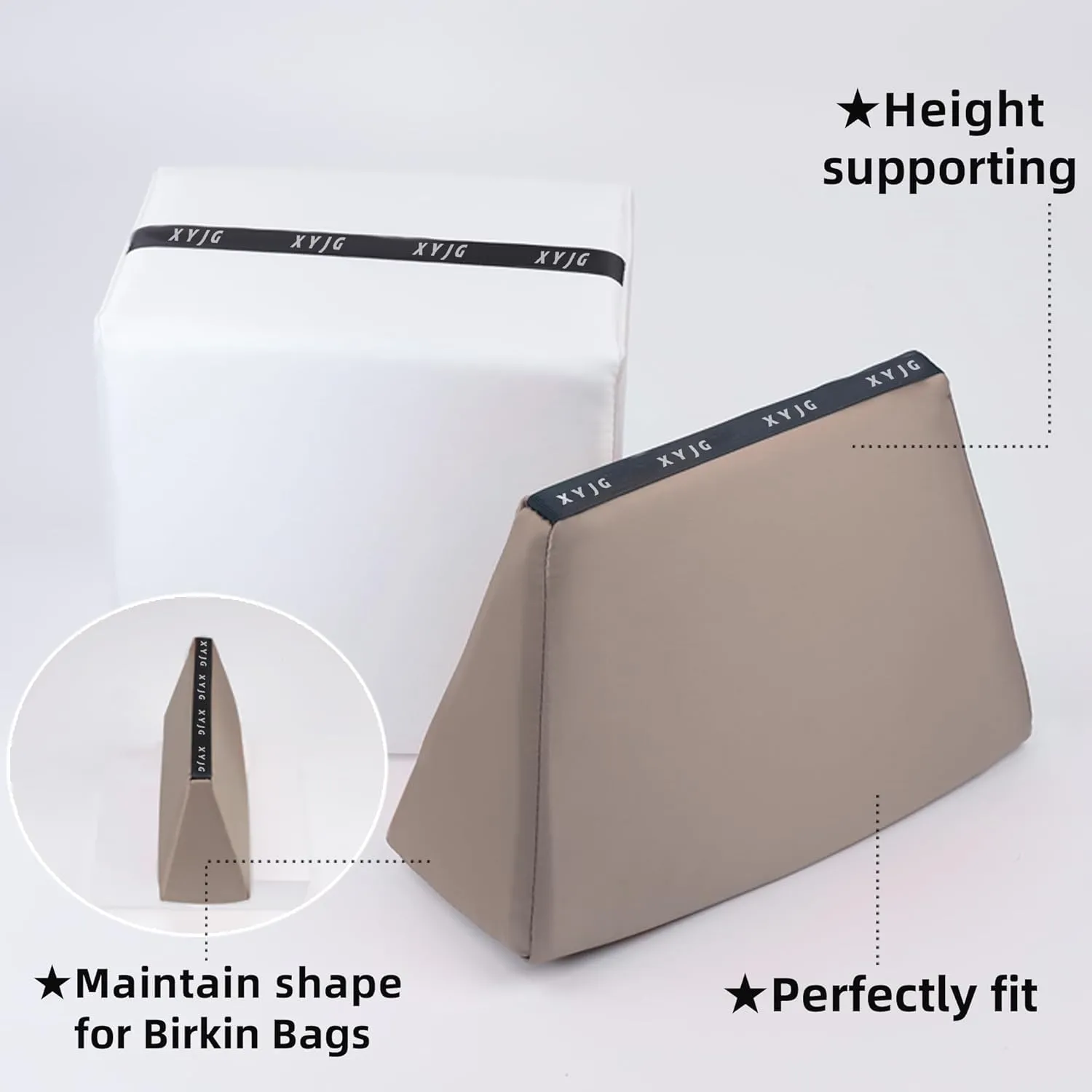 Pillow Luxury Bag Shaper Silky Smooth Insert for Handbagsfit Birkin 20/25/30/35/40 Bags, Keep Bag Shape(Brikin 35,Gold)