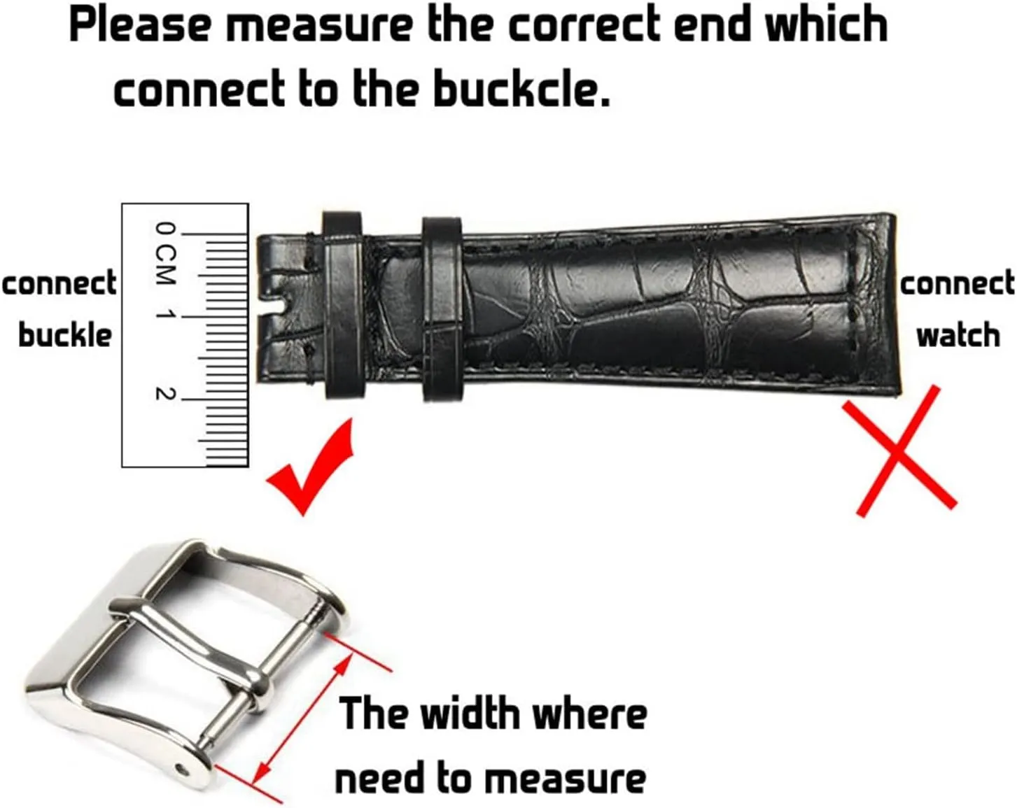 Pin Buckle 16mm 18mm 20mm 22mm Watchband Clasp 316L Stainless Steel Watch Strap Replacement Buckle Watchband Glossy Polish Clasp Watch clasp