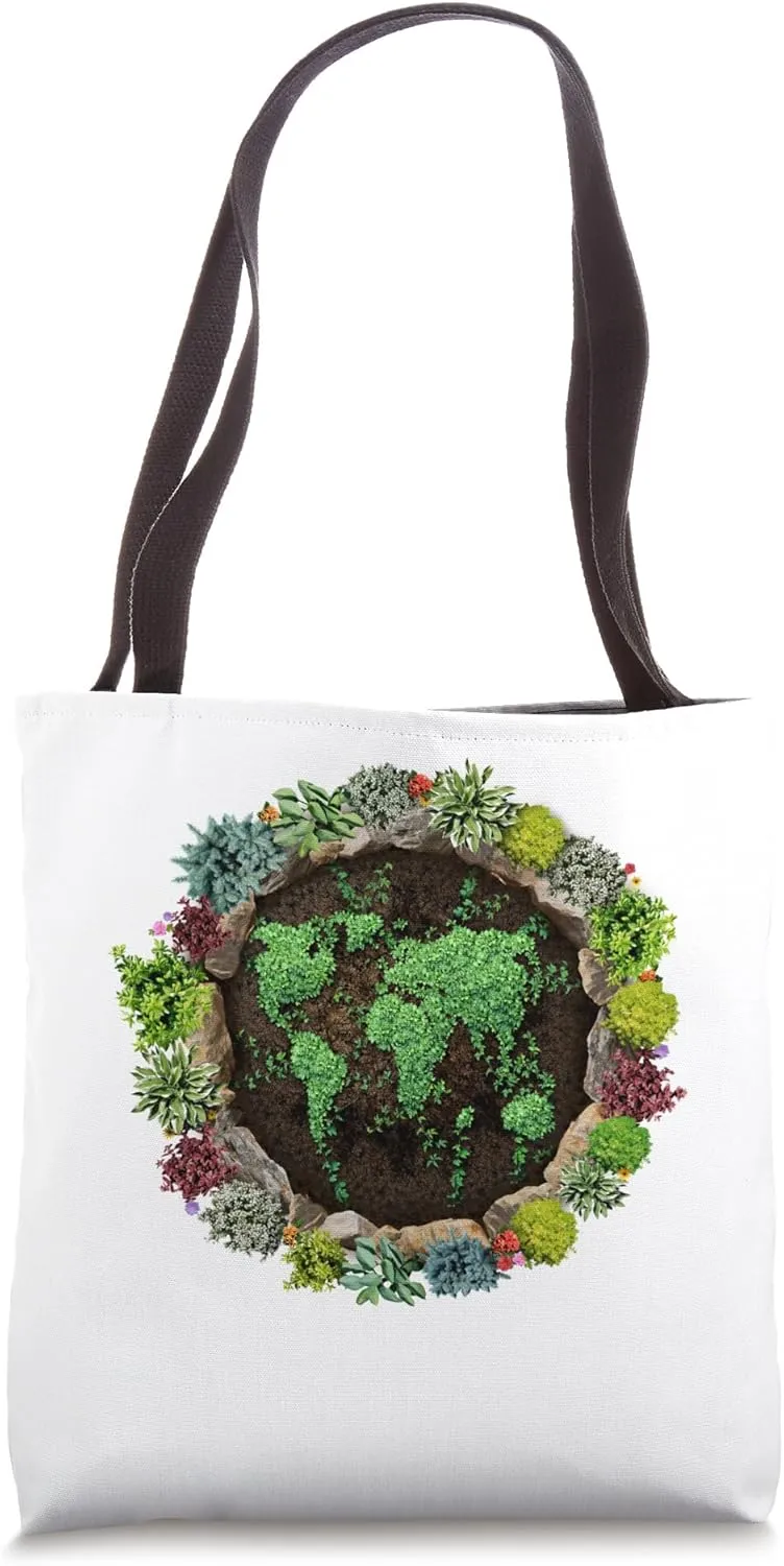 Planet Earth Landscaping Horticulture Design Tote Bag