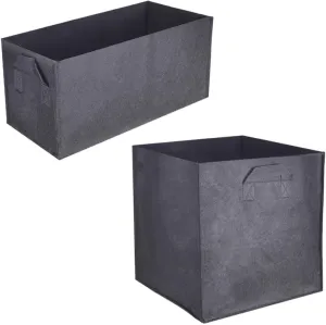 Plant Grow Bags 2 Pack Aeration Potting Bags Nonwoven Plant Containers for Garden Nursery Black