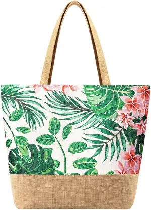 Pleneal Straw Beach Bags for Women - Women Beach Handmade Woven Tote Bag, Summer Mesh Hollow Shoulder Bag for Holiday