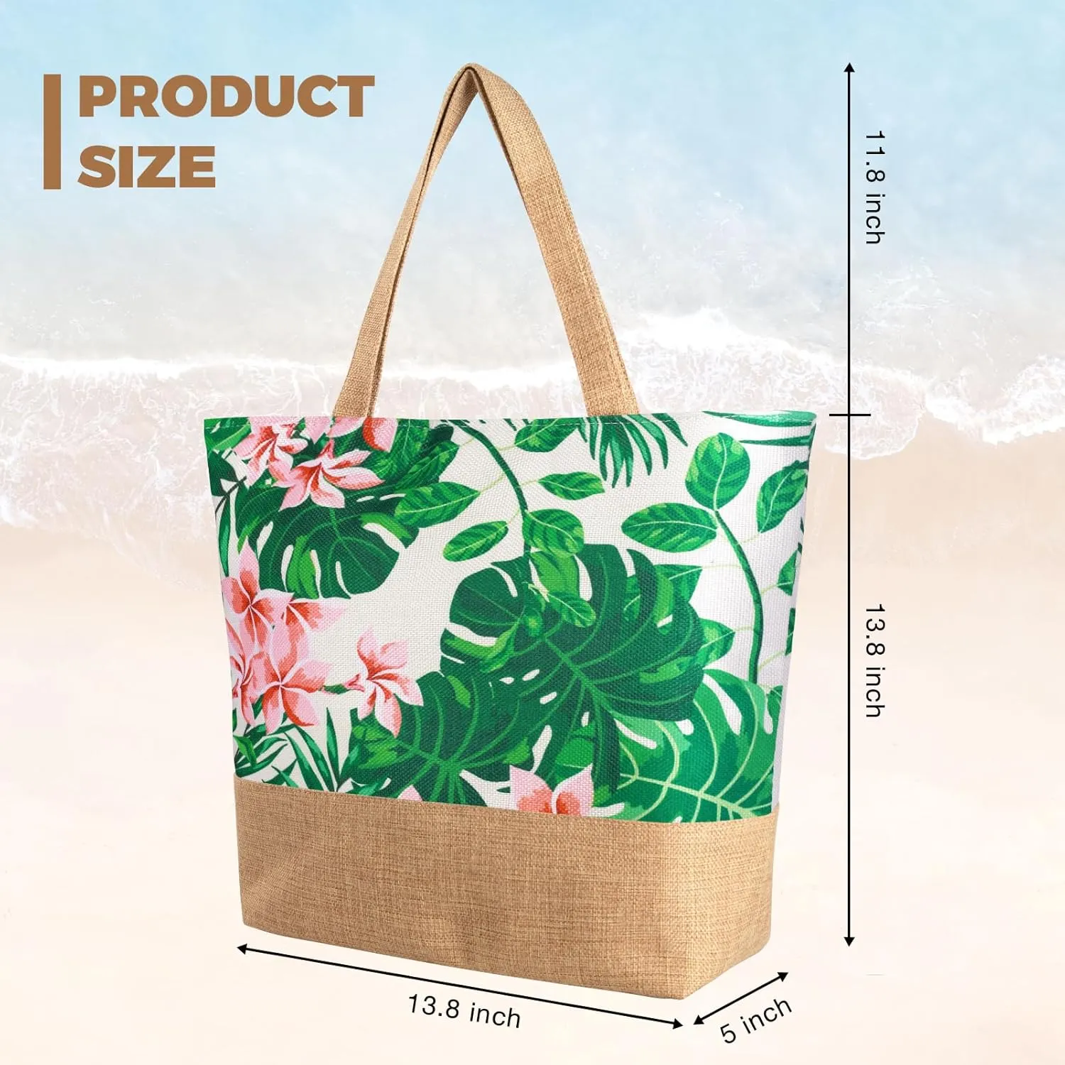 Pleneal Straw Beach Bags for Women - Women Beach Handmade Woven Tote Bag, Summer Mesh Hollow Shoulder Bag for Holiday