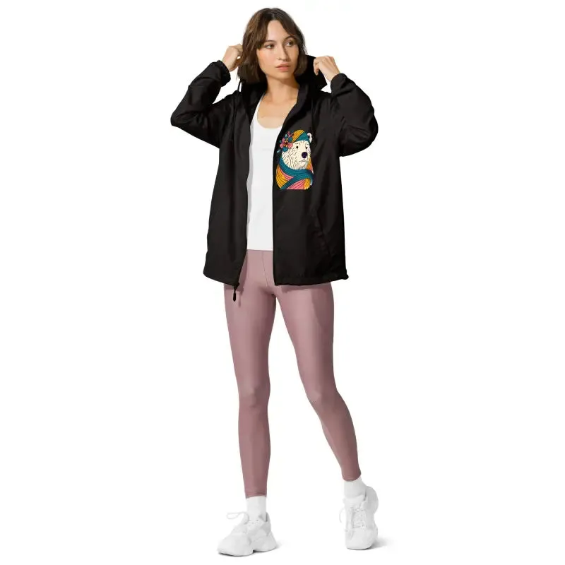 Polar Bear Unisex Lightweight Zip Windbreaker