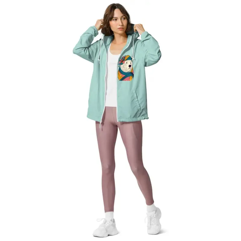 Polar Bear Unisex Lightweight Zip Windbreaker