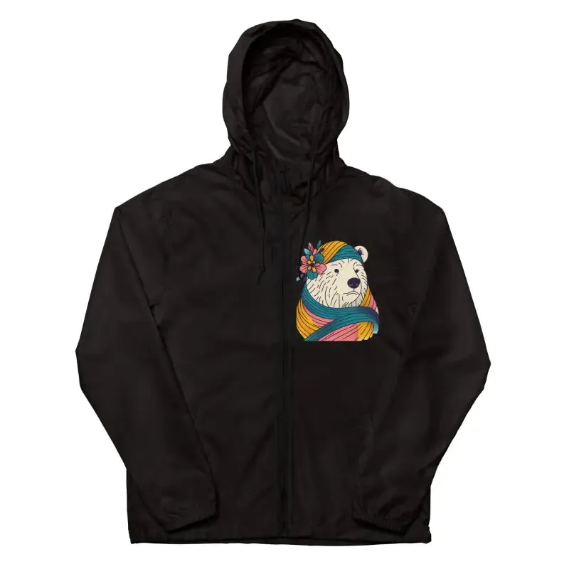 Polar Bear Unisex Lightweight Zip Windbreaker