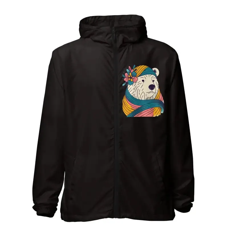 Polar Bear Unisex Lightweight Zip Windbreaker