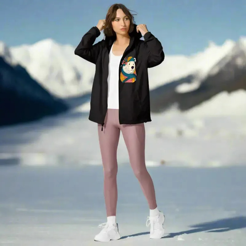 Polar Bear Unisex Lightweight Zip Windbreaker
