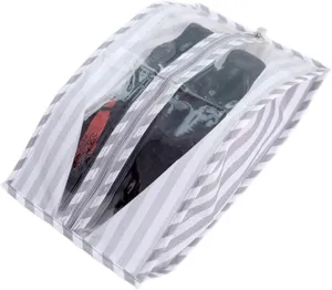 Portable Travel Shoe Bags Waterproof Shoes Storage Bag Oxford Shoe Bags Dusoof Cover Shirt Clothing Pouch Storage Organizer Dust Cover for Clothes (Grey Stripes X)
