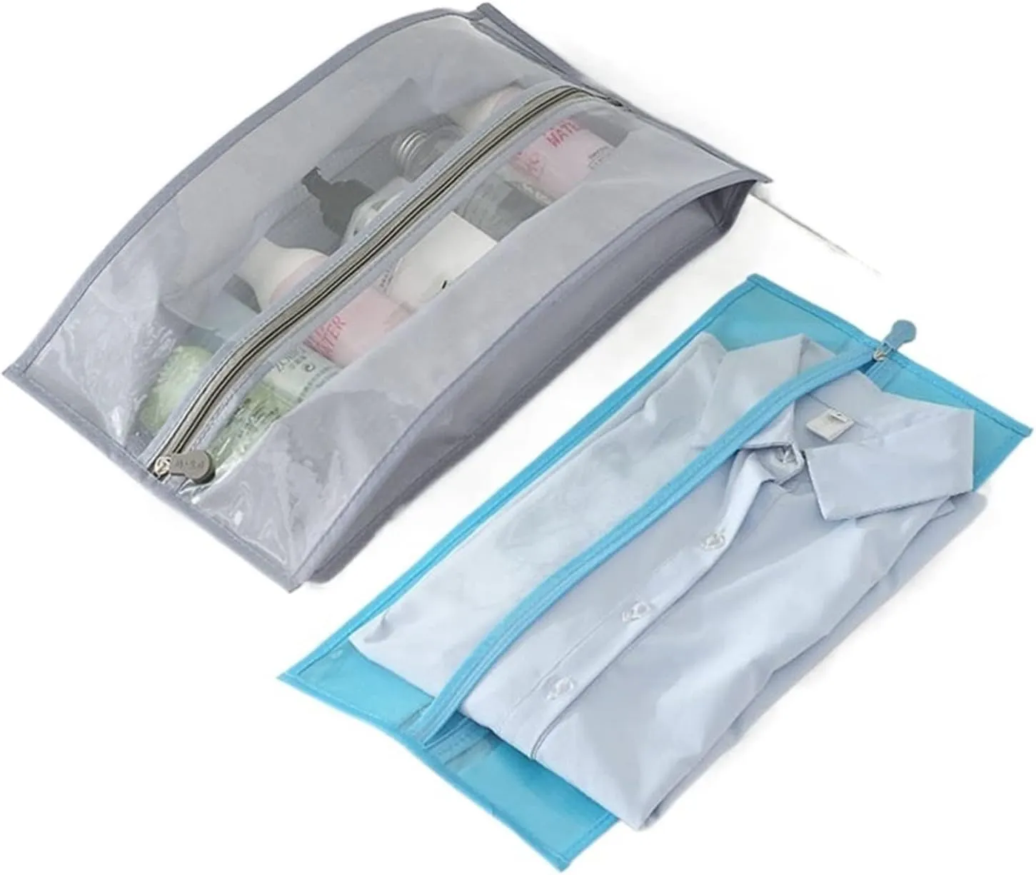 Portable Travel Shoe Bags Waterproof Shoes Storage Bag Oxford Shoe Bags Dusoof Cover Shirt Clothing Pouch Storage Organizer Dust Cover for Clothes (Grey Stripes X)