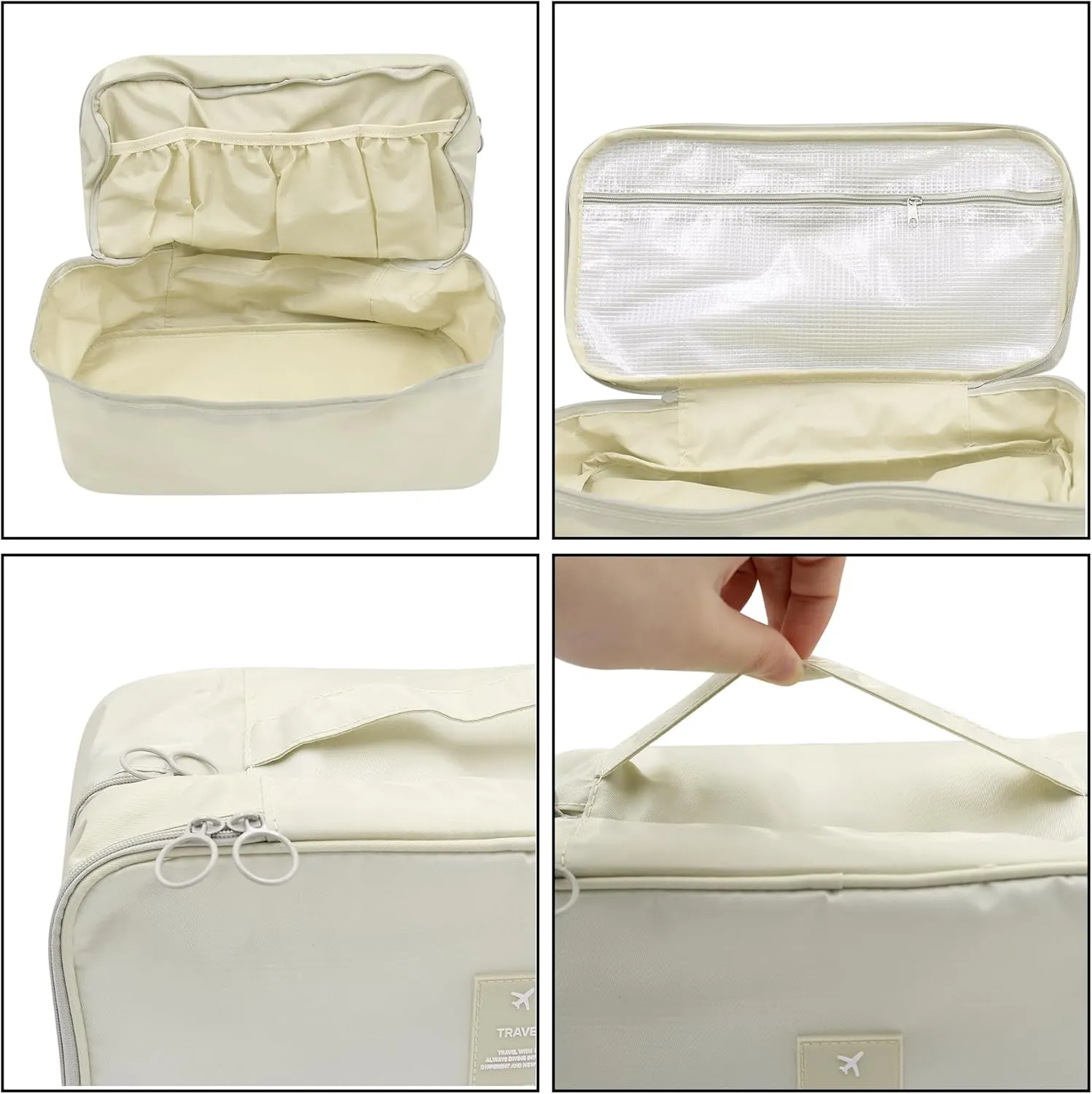 Portable Underwear Bra Storage Bag Waterproof Travel Organizers Multi-Layer Toiletry Packing Cube