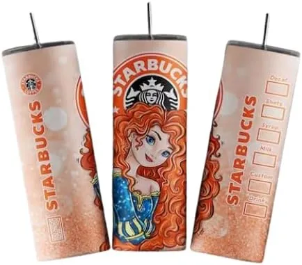 Princess Tumblers 20oz Hot/Cold Straight w/Lid & Straw (Merida)