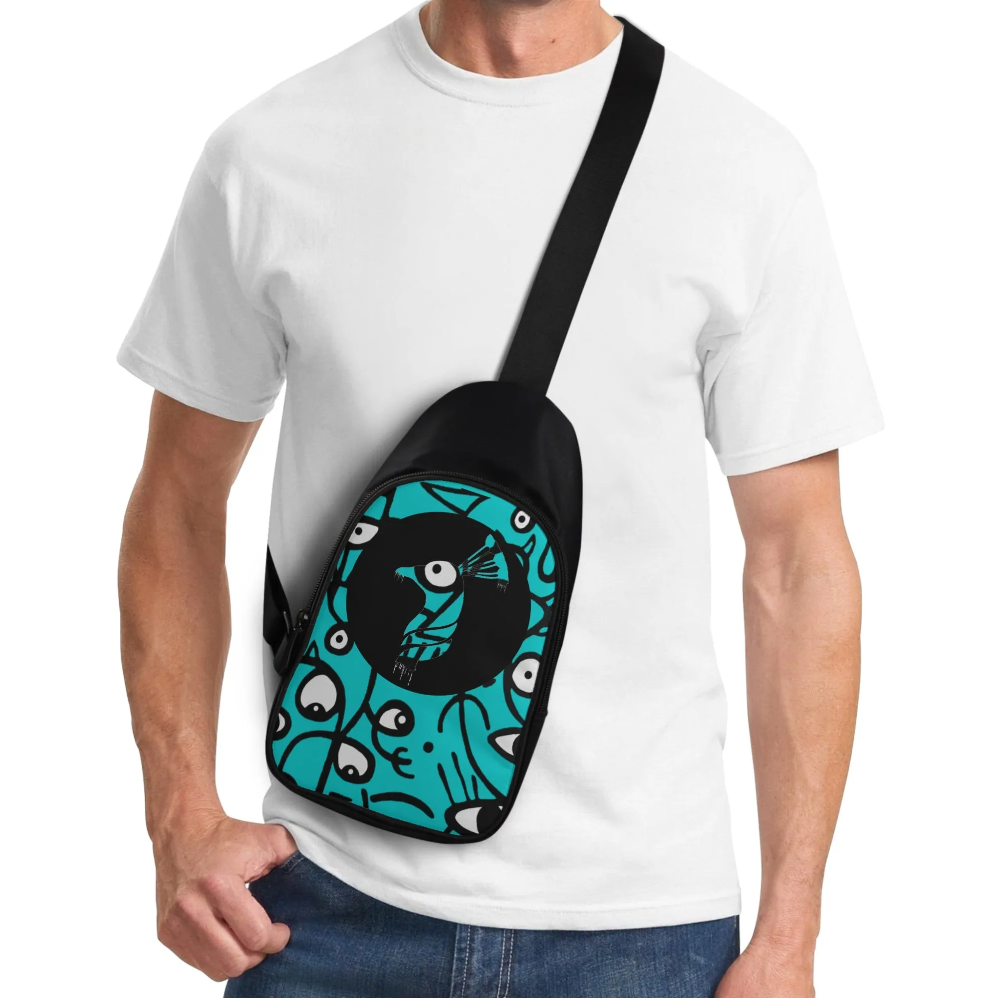 Printed   Embroidered Casual Chest Bags