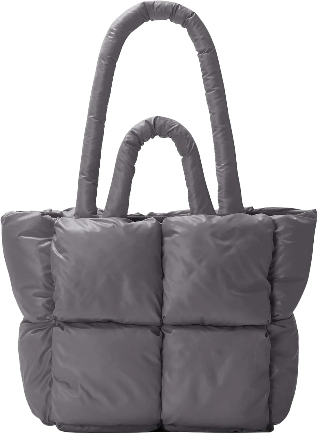 Puffer Shoulder Bag for Women Nylon Padded Woven Designer Crossbody Bags Puffy Down Handbag