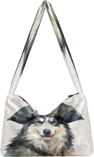 Pumpkin Shoulder Tote Bag, Tote Bag with Zipper Closure, Womens Outdoor Bag