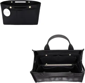 Purse Organizer Insert For Handbags, Tote Bag Organizer Insert Compatible with Neverful gracefull onthego and more (Black, Large)