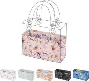 Purse Organizer Insert for LadyDior Bags, Soft Handbag Tote Organizer Liner, Women Luxury Handbag Tote Inner Bag(Small, Circus(Pink))