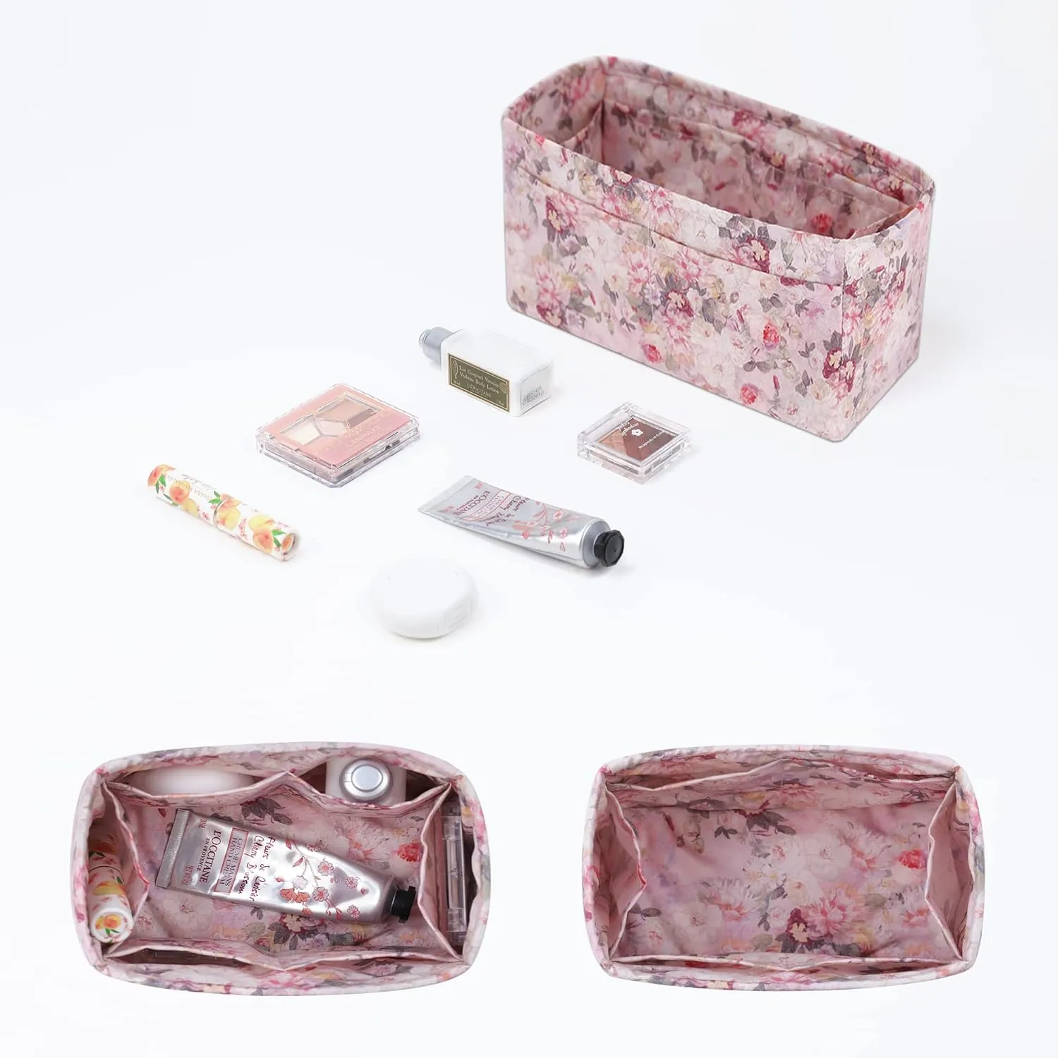 Purse Organizer Insert for LV Speedy Nano16/20/25/30/35 Bags, Soft Handbag Tote Organizer Liner, Women Luxury Handbag Tote Inner Bag (Nano 16, Kaleidoscope)