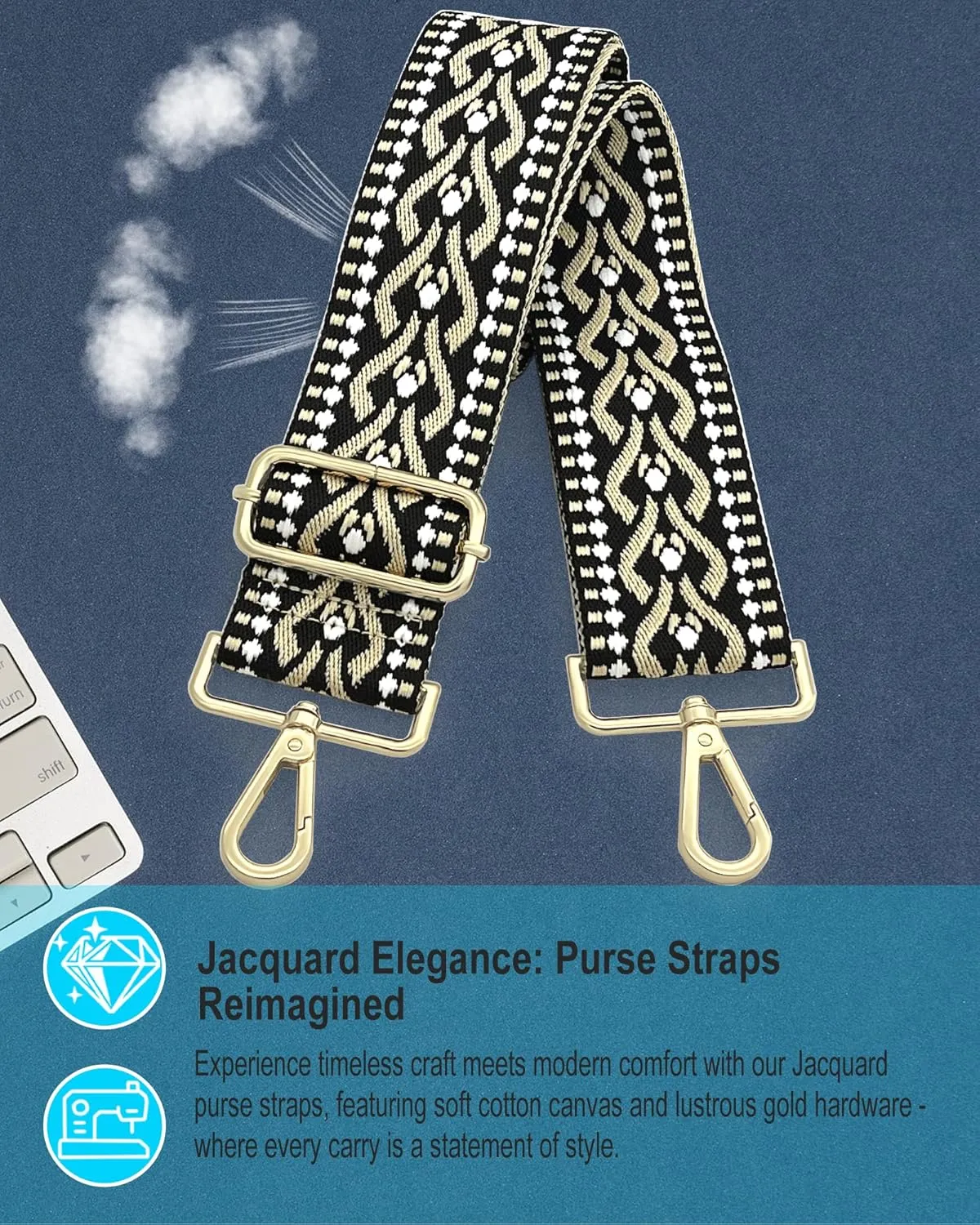 Purse Straps Replacement Crossbody - Guitar Strap for Purses Crossbody