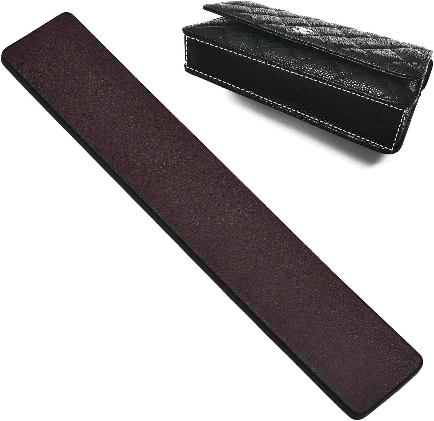 Purse WOC Felt Base Shaper Saver and Insert for Wallet on Chain Bag, Chain Bags Handbag woc Base Shaper(burgundy,Felt Base Shaper 7" x 1.2")