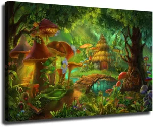 Puzzle Board Fantasy Mushroom House Fantasy Forest 500 Piece Puzzle for Adults
