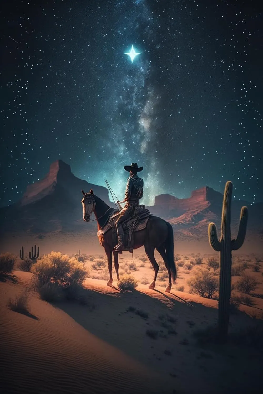 Puzzles for Adults 1000 Pieces,Wooden Puzzle,Desert Cowboy Puzzle-Large Puzzle Game Artwork for Adults Teens-Challenging and Fun Activity-Modern Home Decor-Birthday Gifts