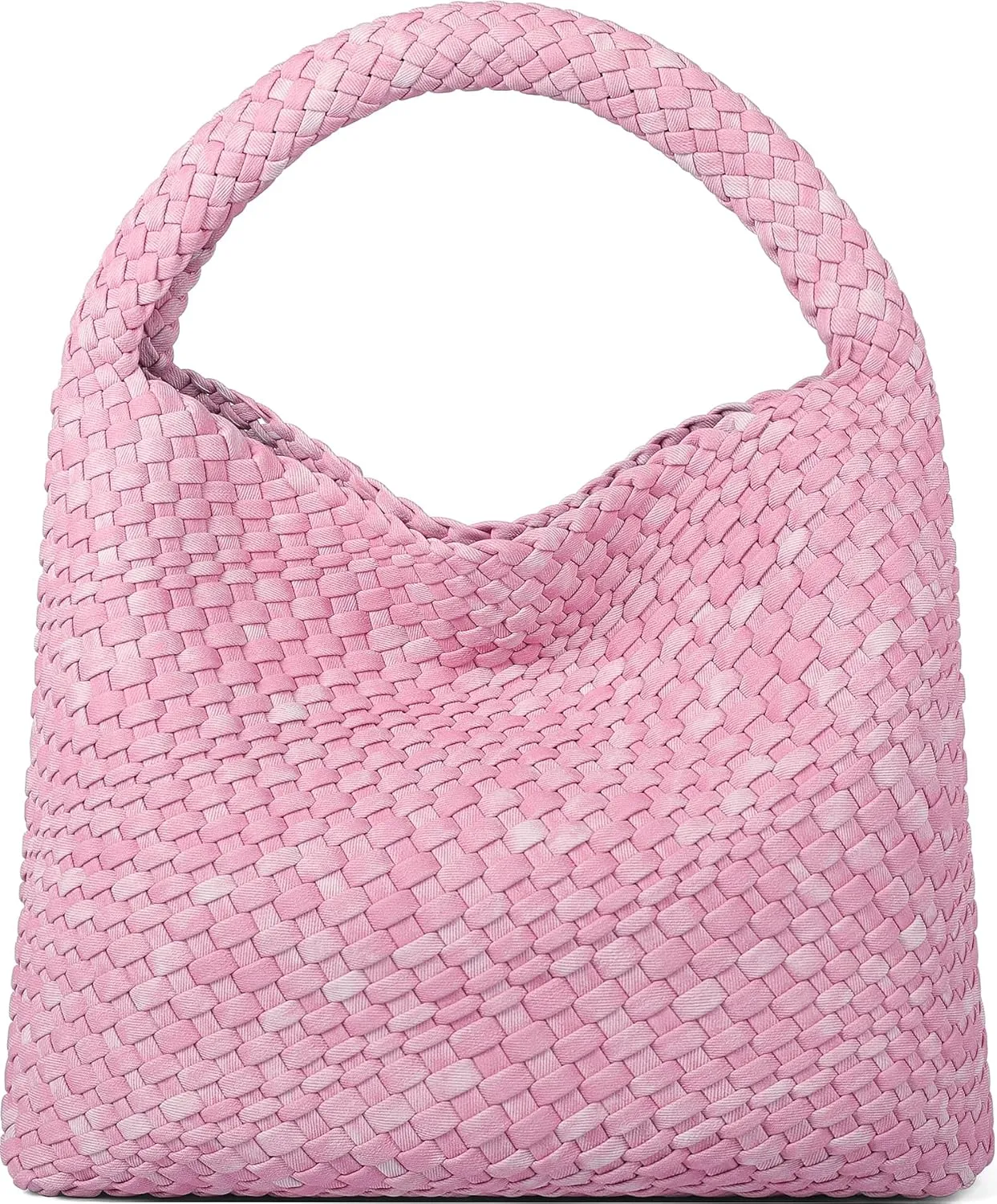 Queenoris Fashion Woven Purse for Women Top-handle Shoulder Bag Soft Summer Hobo Tote Bag