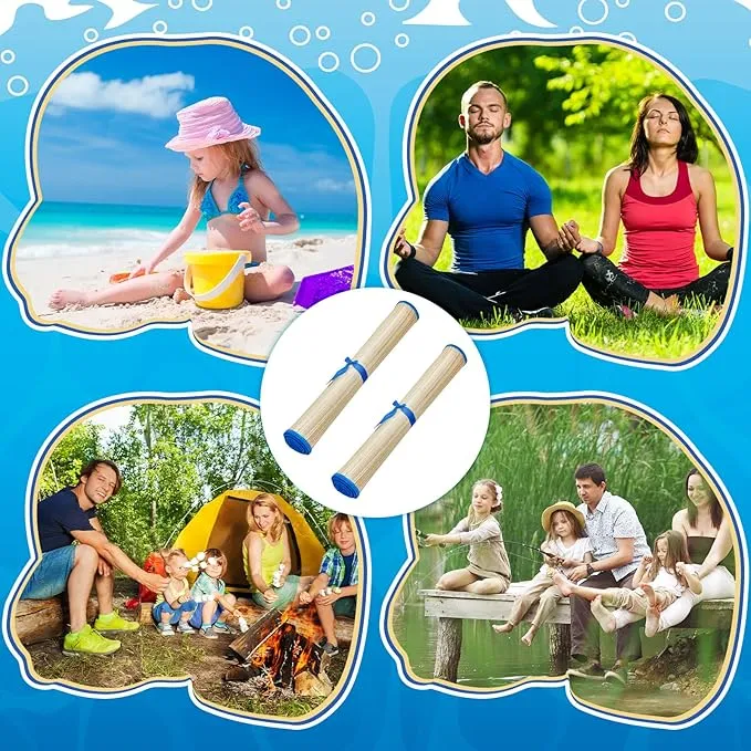 Qunclay 4 Packs Straw Beach Mat Waterproof Non Slip Straw Mat Foldable Lightweight Picnic Mat with Trim for Camping Sunbathing Picnic floor Yoga