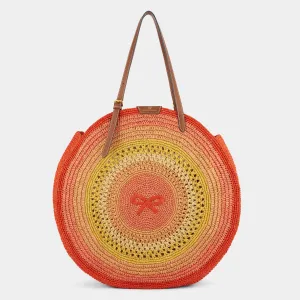Raffia Round Bow Tote
