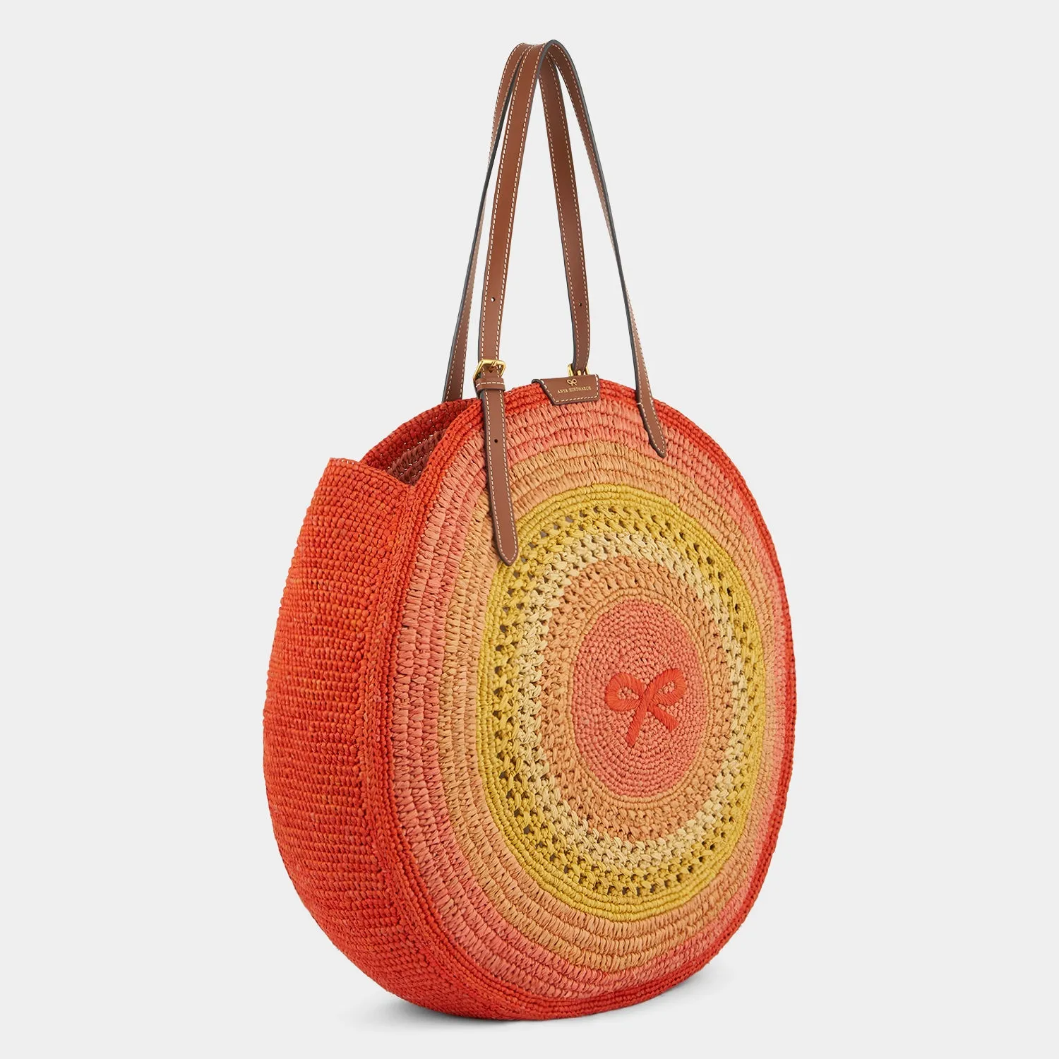 Raffia Round Bow Tote