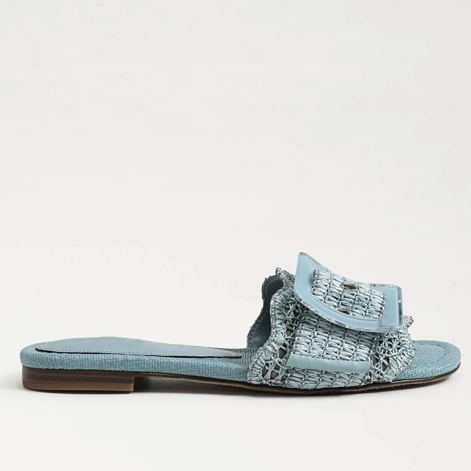 Raffia Sandals for Women Buckle Straw flats Woven Braided Rattan Slides Summer Beach Sandals Comfort Cute Shoes