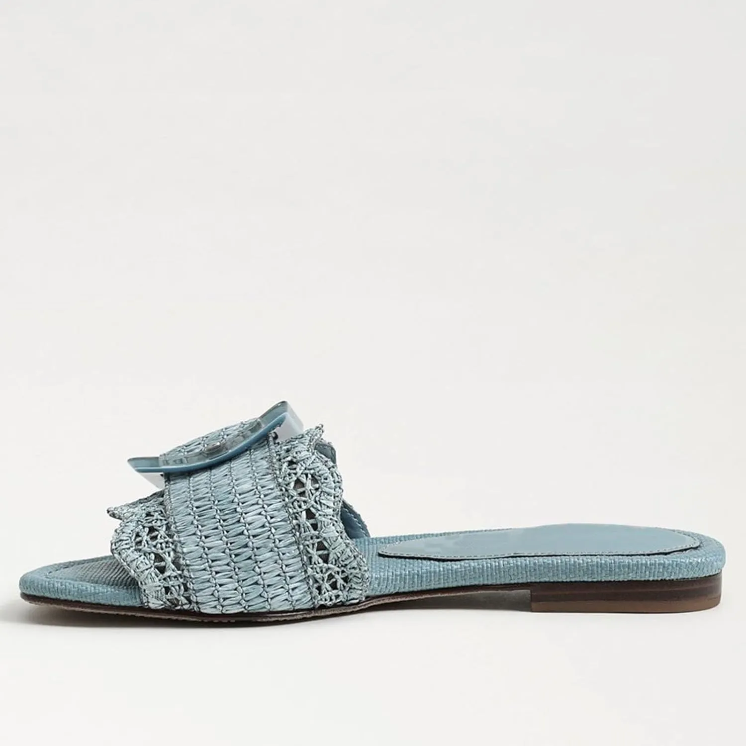 Raffia Sandals for Women Buckle Straw flats Woven Braided Rattan Slides Summer Beach Sandals Comfort Cute Shoes