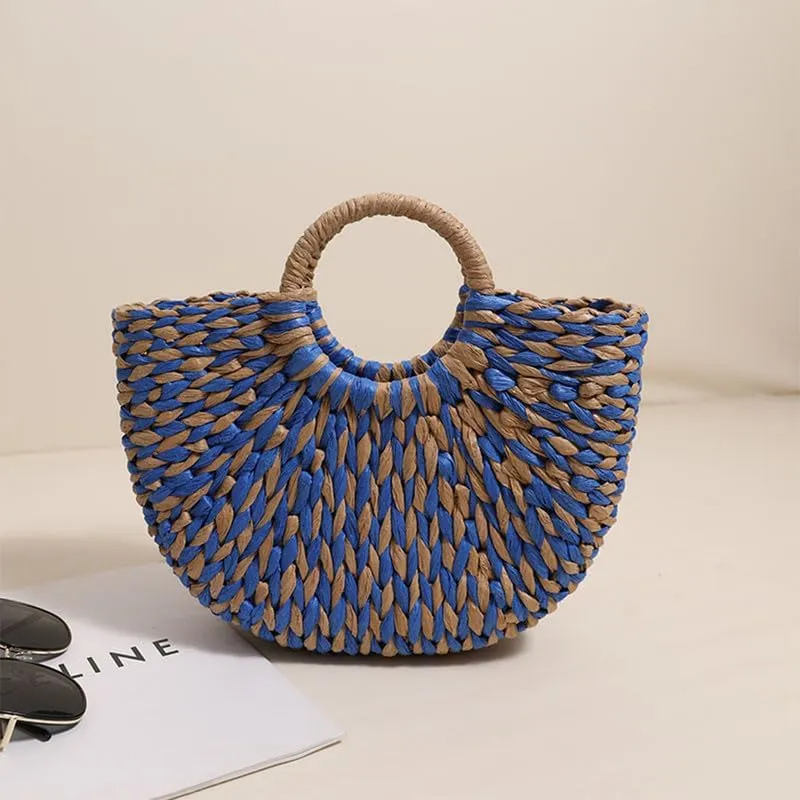 Rattan Tote Bag for Women Ladies Handbags Large Tote Bag Purse Raffia Bag for Holiday Straw Beach Tote for Vacation