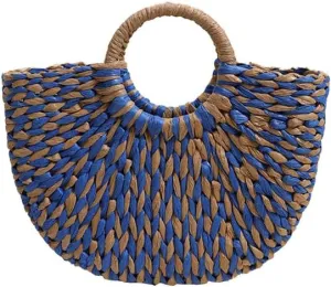 Rattan Tote Bag for Women Ladies Handbags Large Tote Bag Purse Raffia Bag for Holiday Straw Beach Tote for Vacation