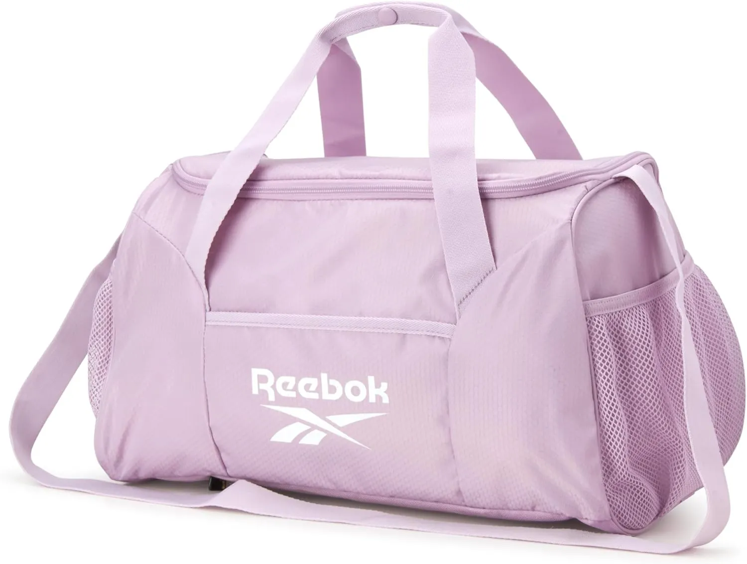 Reebok Duffle Bag – Gym Bag for Women & Men, Carry On and Overnight Duffle for Travel & Fitness, Size Small, Aleph Purple