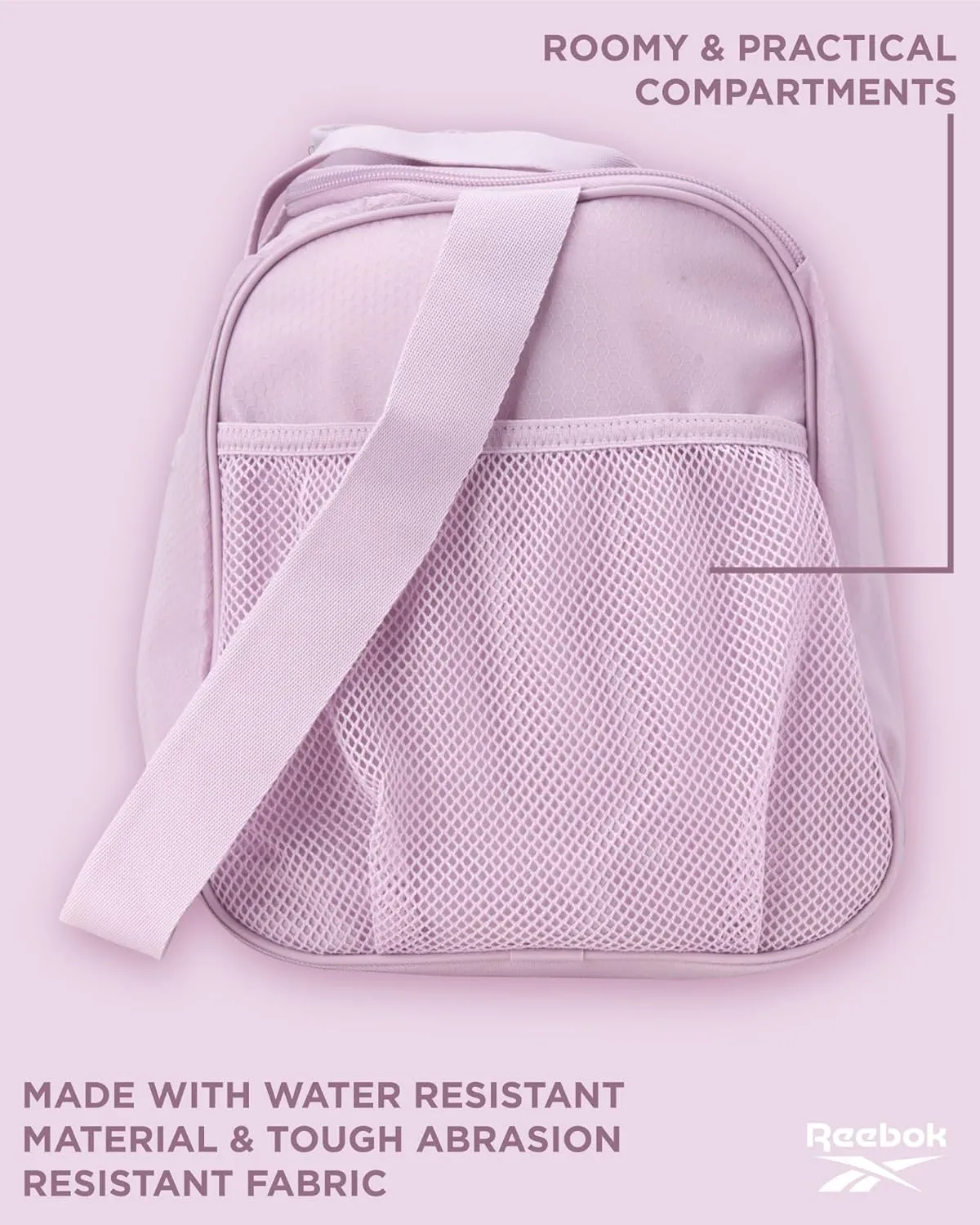 Reebok Duffle Bag – Gym Bag for Women & Men, Carry On and Overnight Duffle for Travel & Fitness, Size Small, Aleph Purple