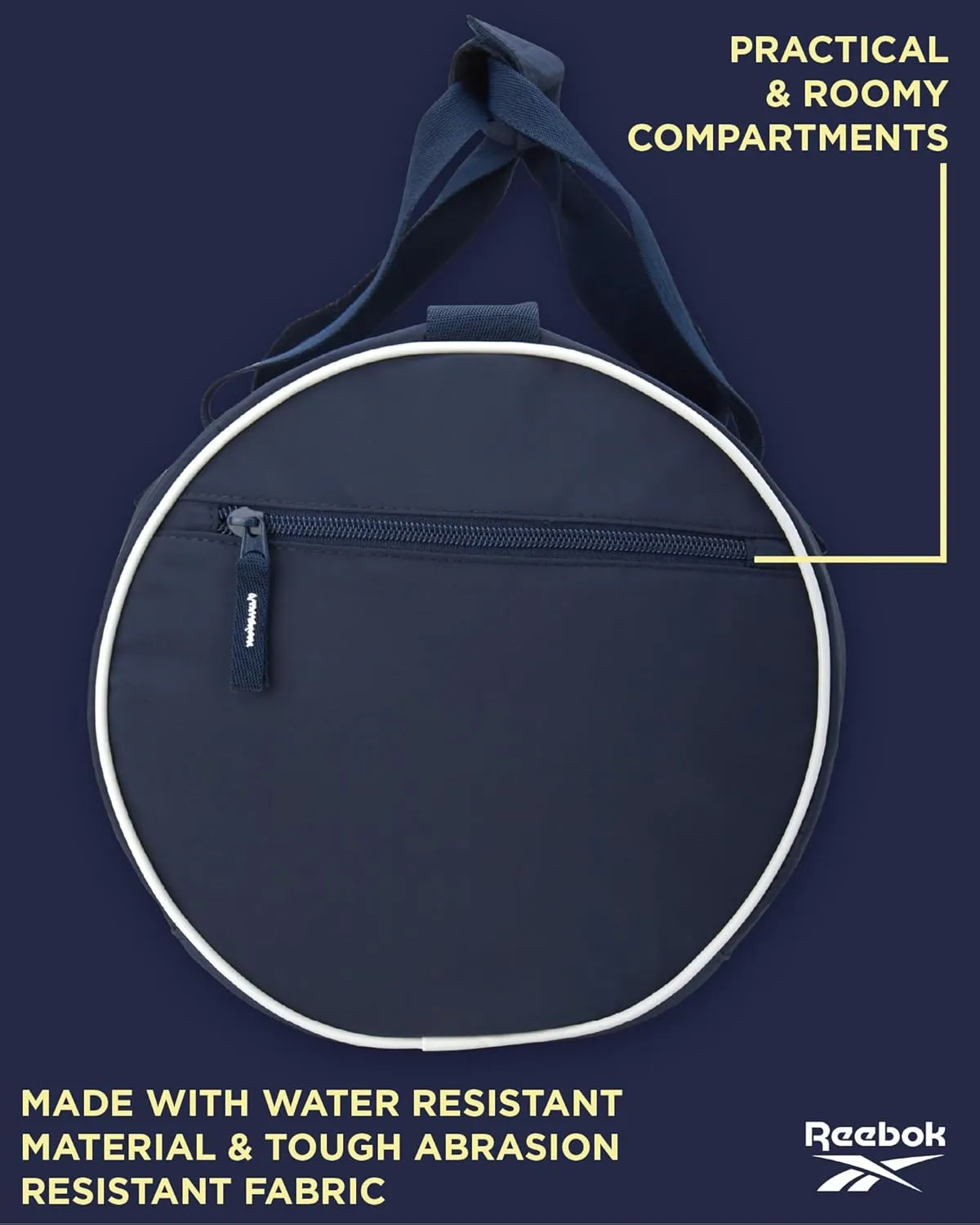 Reebok Duffle Bag – Gym Bag for Women & Men, Carry On and Overnight Duffle for Travel & Fitness, Size Small, Kellan II Blue
