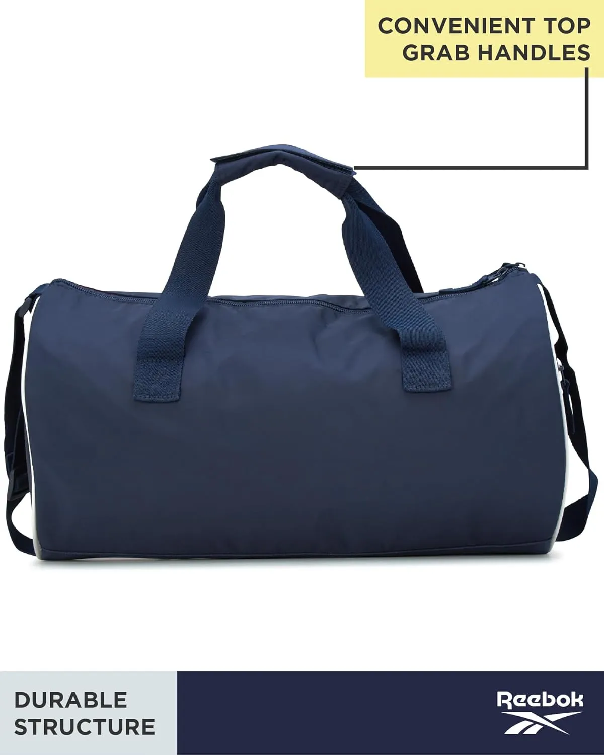 Reebok Duffle Bag – Gym Bag for Women & Men, Carry On and Overnight Duffle for Travel & Fitness, Size Small, Kellan II Blue