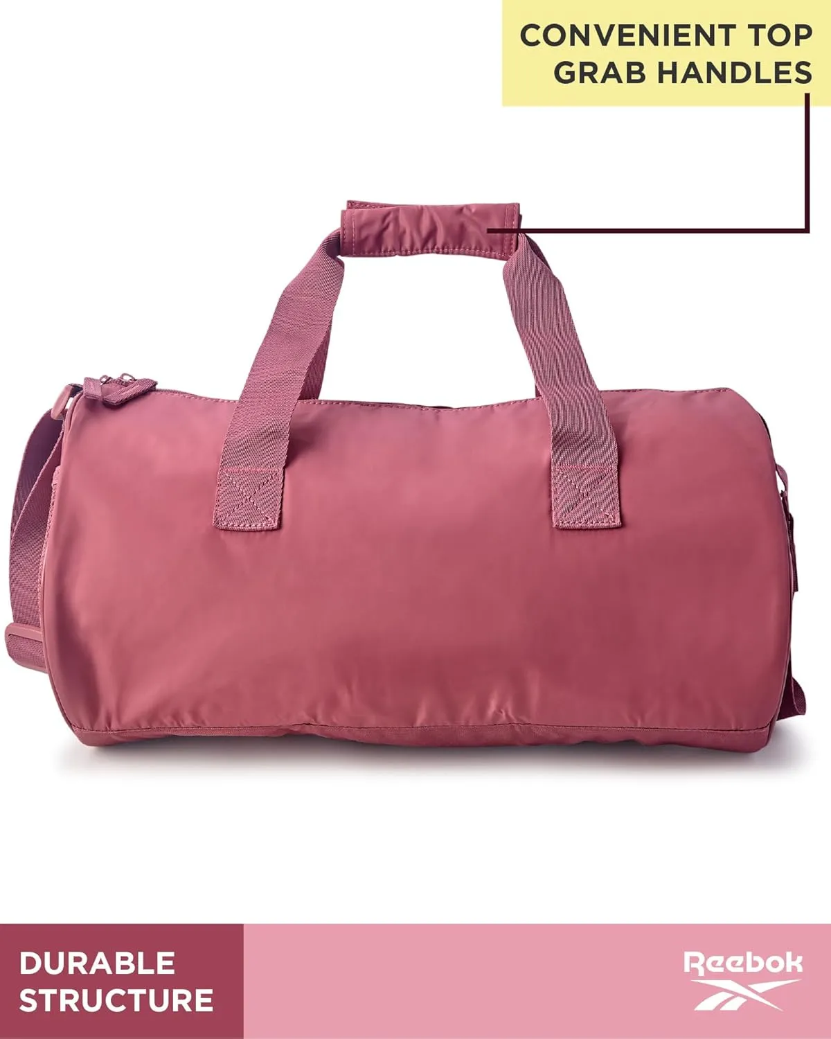 Reebok Duffle Bag – Gym Bag for Women & Men, Carry On and Overnight Duffle for Travel & Fitness, Size Small, Kellan Rose