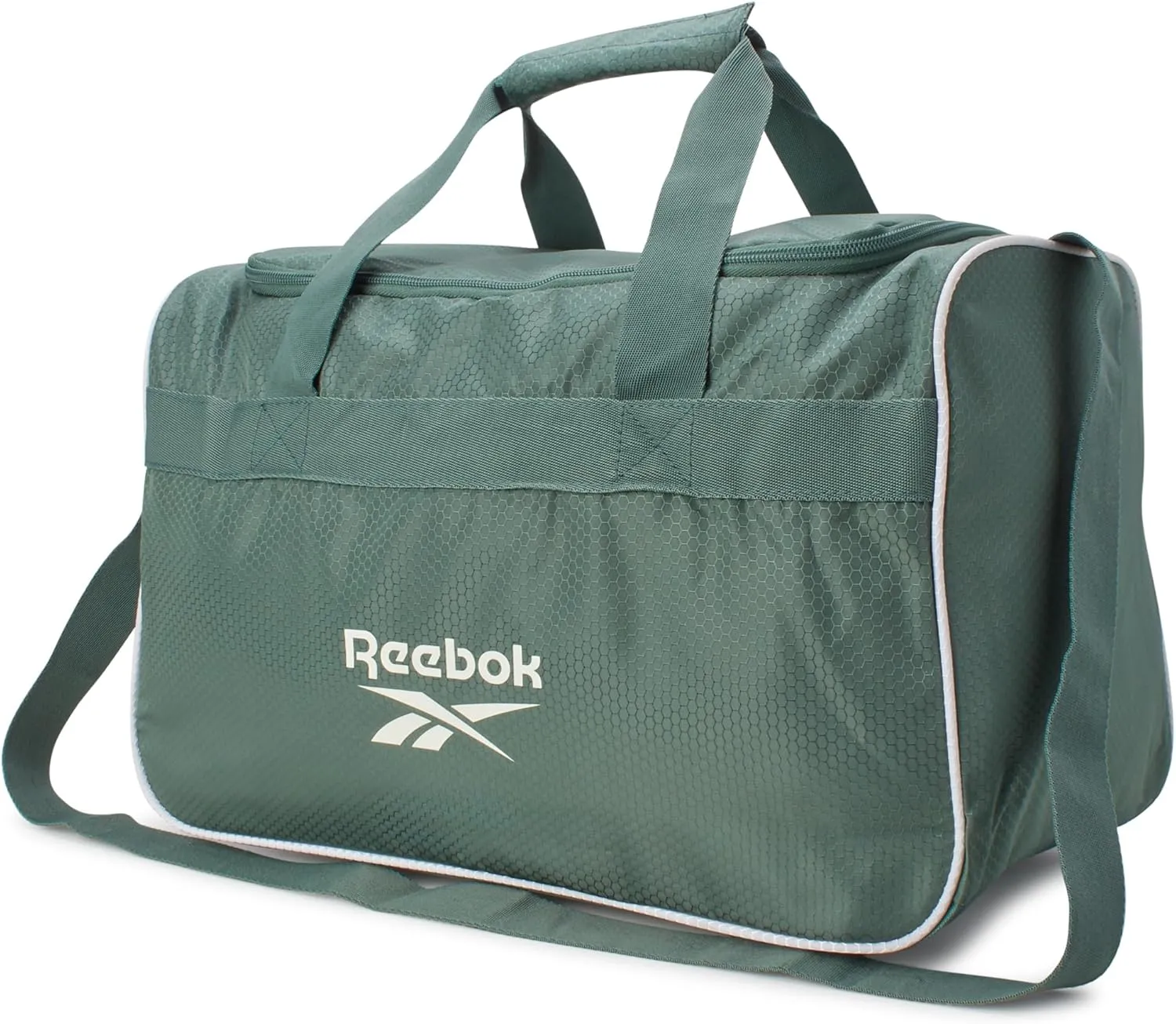 Reebok Duffle Bag – Gym Bag for Women & Men, Carry On and Overnight Duffle for Travel & Fitness, Size Small, Warrior II Green