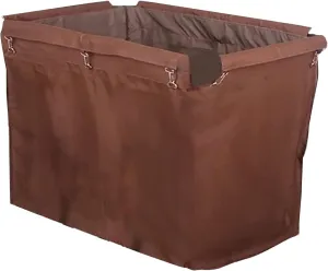 Removable Waterproof Liner Bag, Replacement Laundry Cart Liner Bag, Oxford Cloth Storage Bags, Large Thickened Waterproof Oxford Cloth Bags for Clothes Or Toy Organizer Storage Cart(Brown-rectangular)
