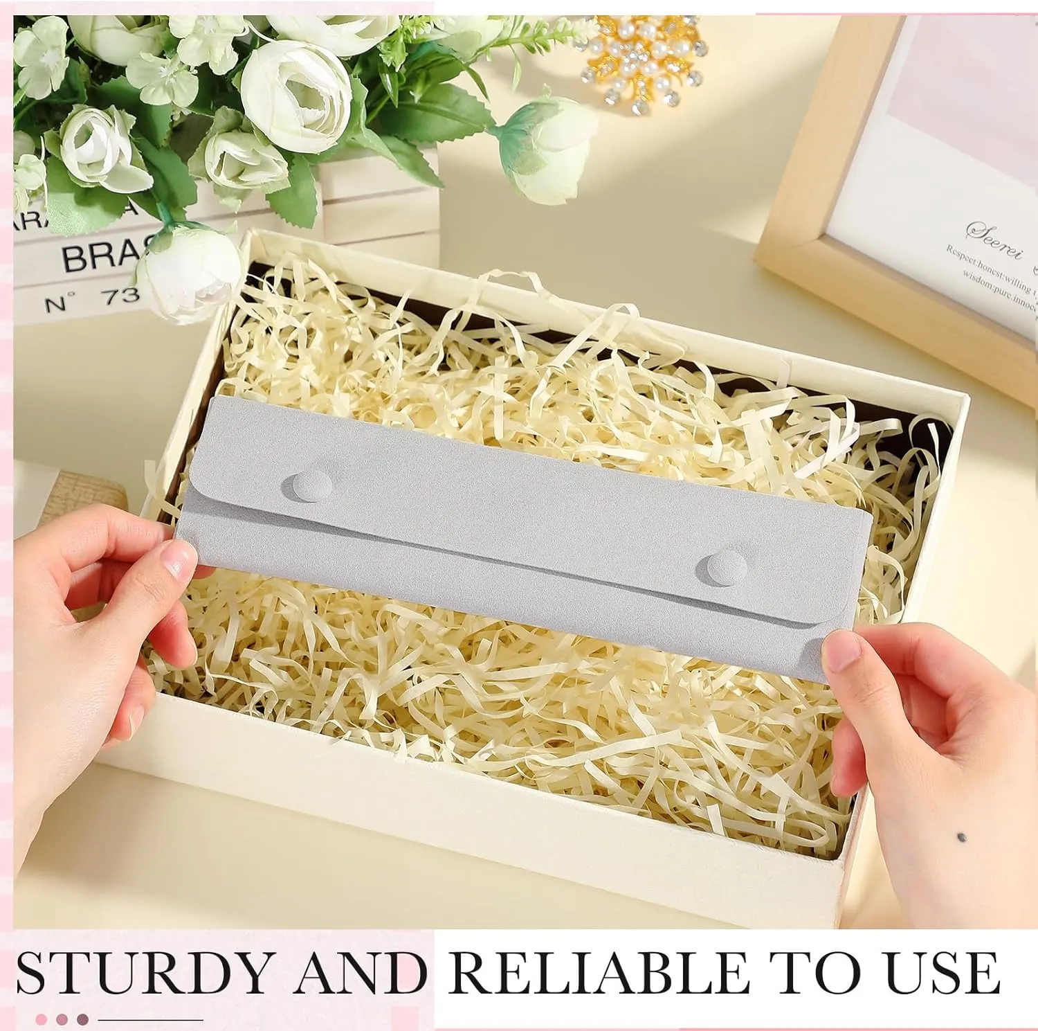 Remuuly 6 Pcs Necklace Travel Case No Tangle Necklace Pouch Travel Jewelry Organizer Bridesmaid Gifts for Wedding Christmas Microfiber Jewelry Pouch Storage Bag for Women