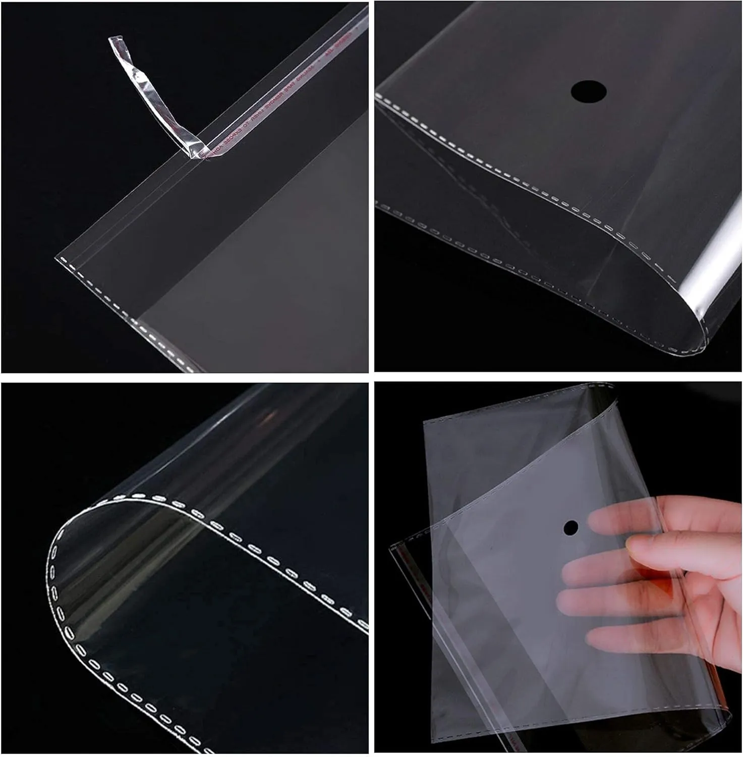 Resealable Adhesive Cello Bags 14x20 100pcs Self Sealing Cellophane Bags Clear Apparel Bags for Clothing T-shirt Handmade Goods Storage Packaging 14 Sizes to Choose from